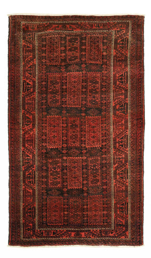 Baluch-tæppe - 188 x 113 cm - mørkerød