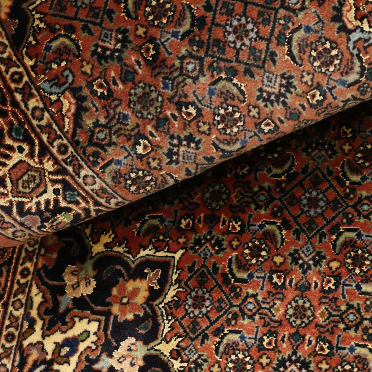 Persisk tæppe - Bijar - 136 x 70 cm - mørk beige