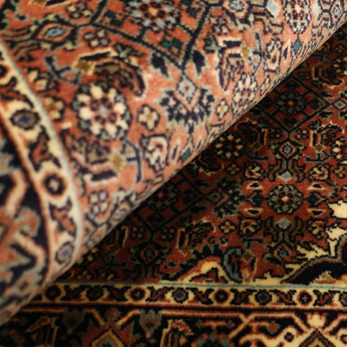 Persisk tæppe - Bijar - 139 x 72 cm - mørk beige