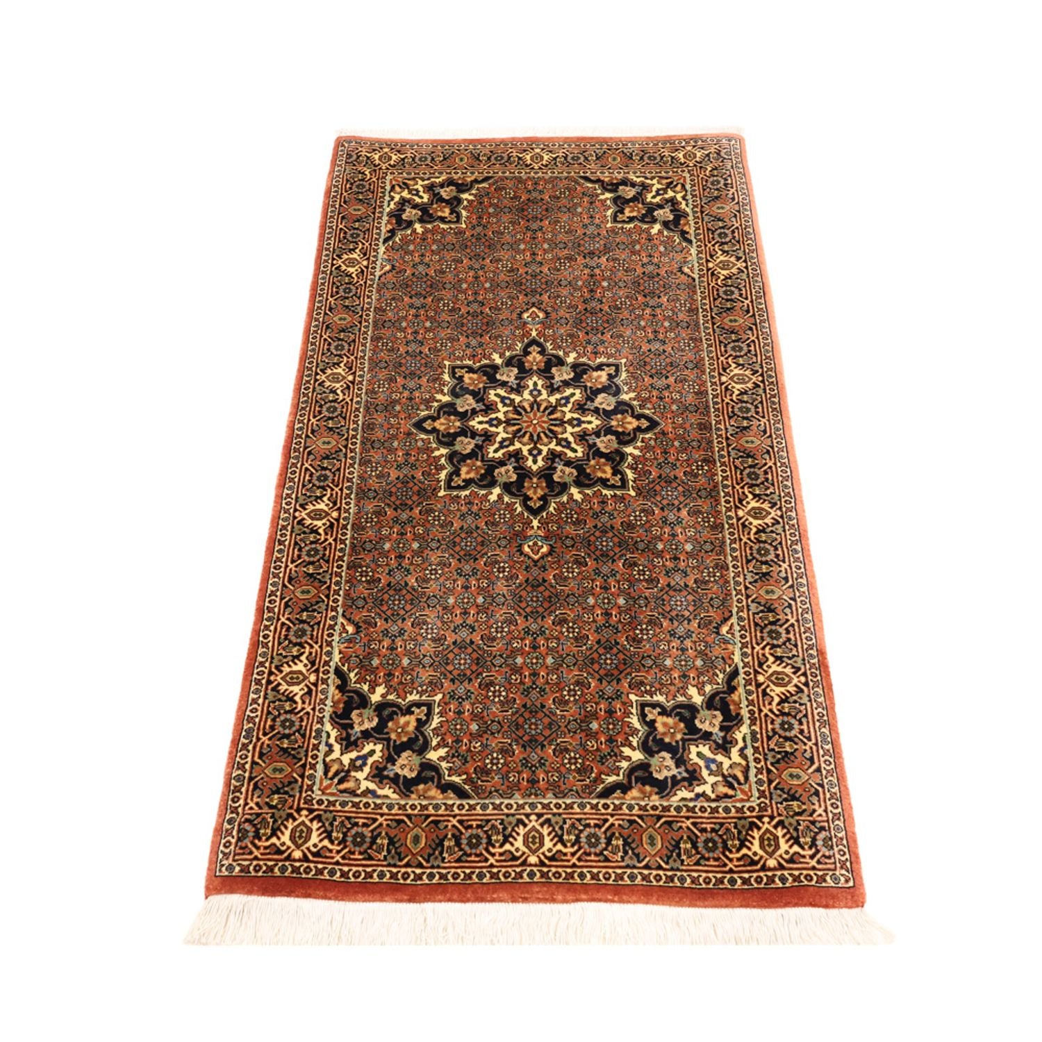 Persisk tæppe - Bijar - 139 x 72 cm - mørk beige