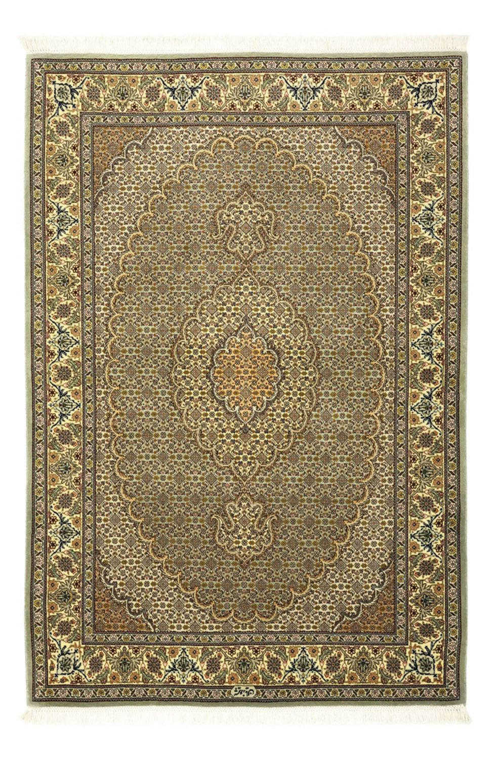 Persisk tæppe - Tabriz - Royal - 149 x 100 cm - olivengrøn