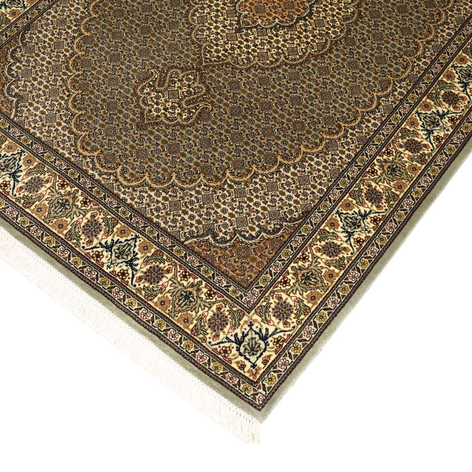 Persisk tæppe - Tabriz - Royal - 149 x 100 cm - olivengrøn