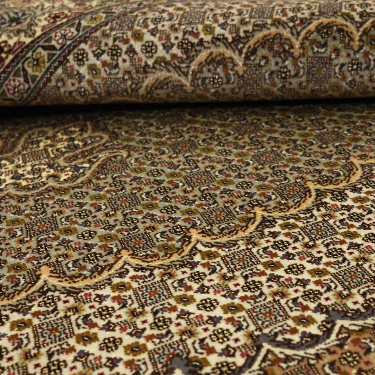 Persisk tæppe - Tabriz - Royal - 149 x 100 cm - olivengrøn