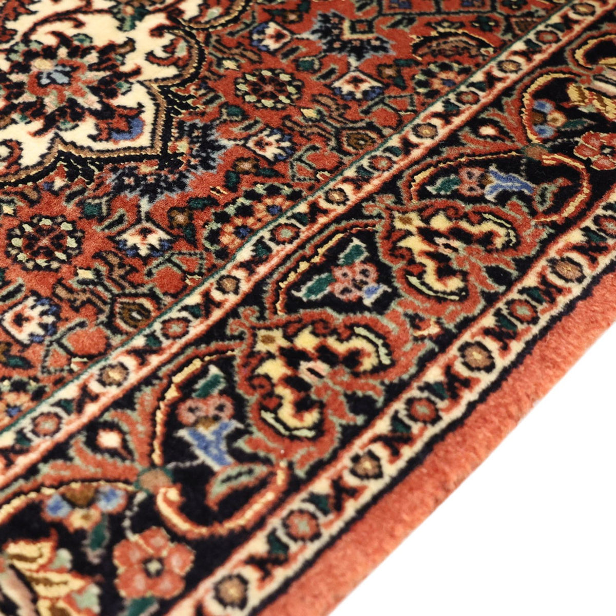 Persisk tæppe - Bijar - 141 x 71 cm - mørkerød