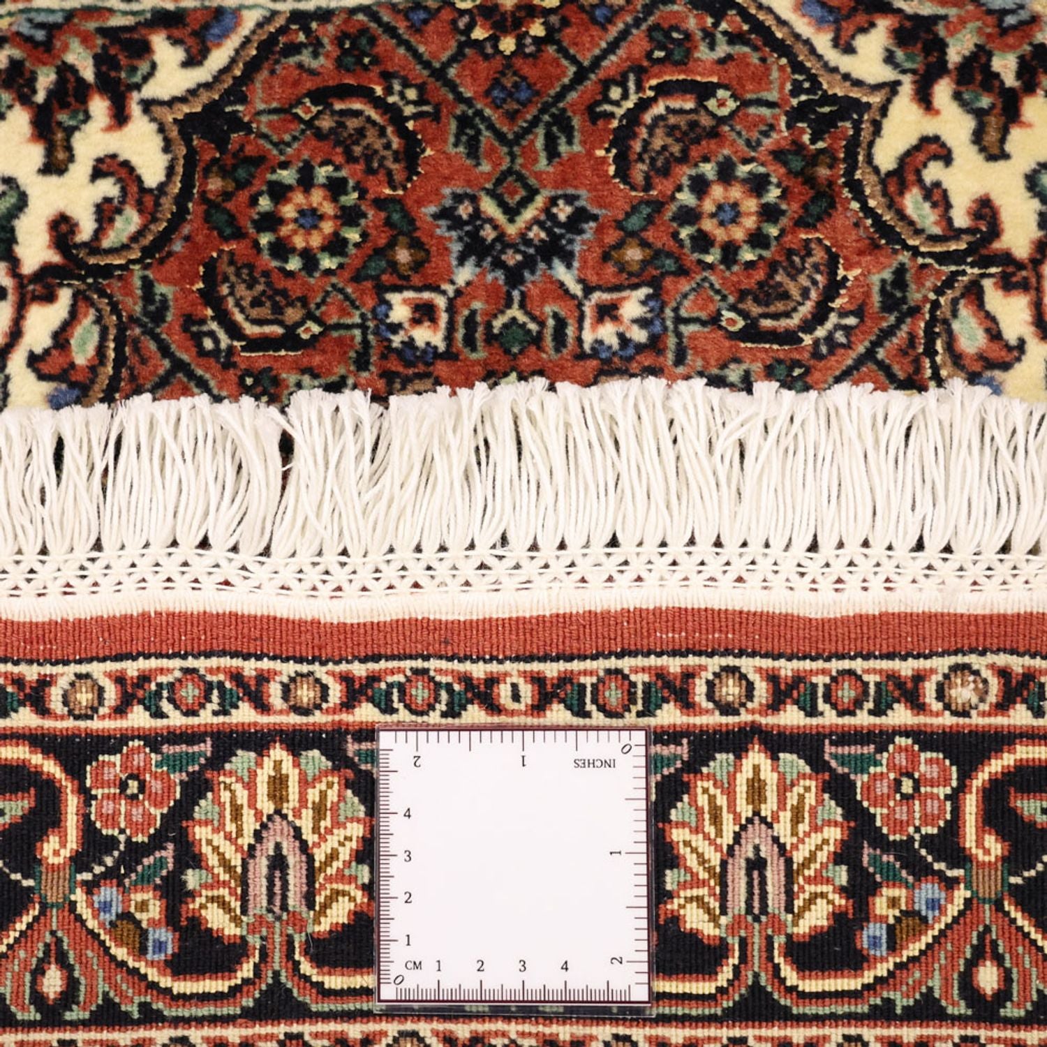 Persisk tæppe - Bijar - 141 x 71 cm - mørkerød