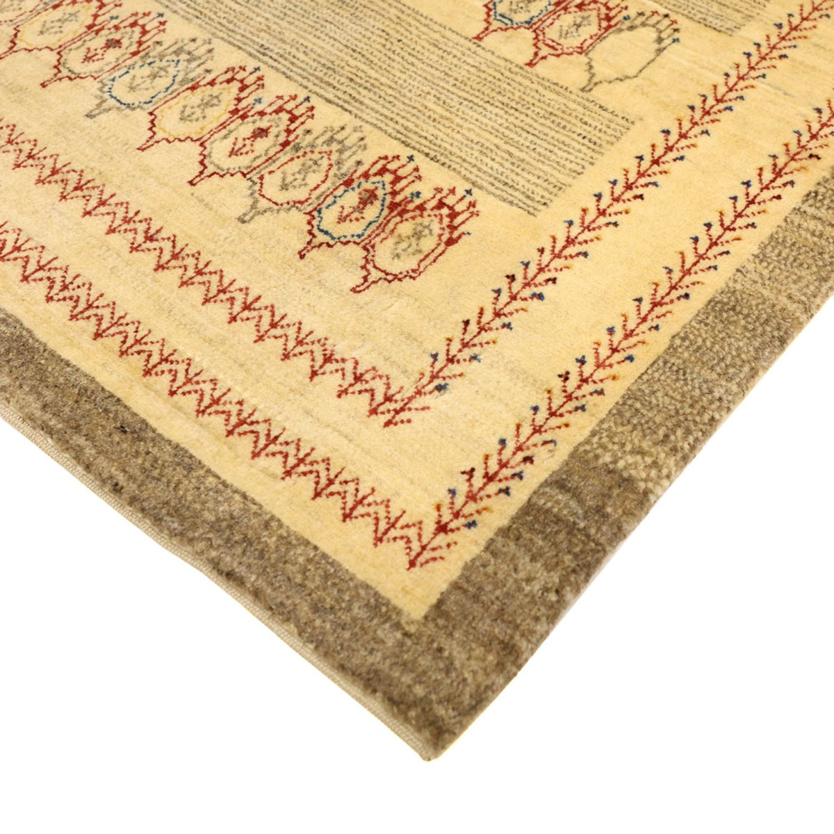 Gabbeh-tæppe - Kashkuli Persisk - 125 x 87 cm - beige