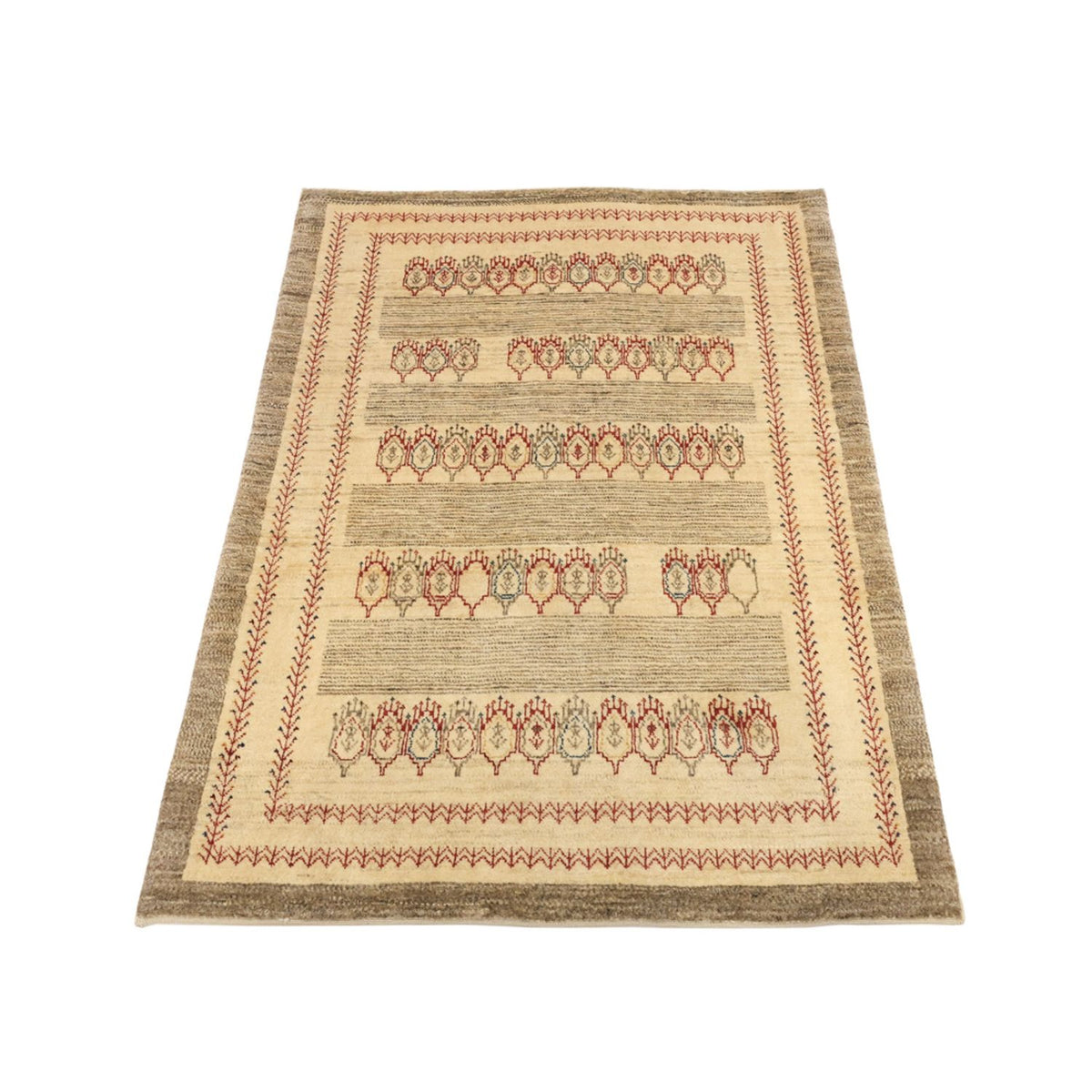 Gabbeh-tæppe - Kashkuli Persisk - 125 x 87 cm - beige