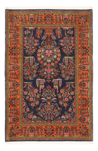 Persisk tæppe - Classic - 161 x 110 cm - mørkeblå