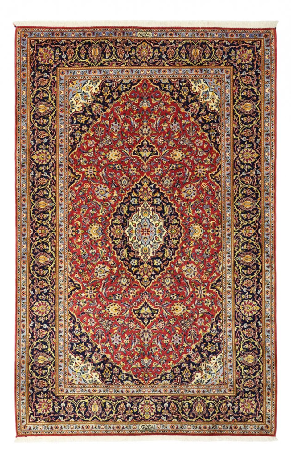 Persisk tæppe - Keshan - 211 x 138 cm - rød