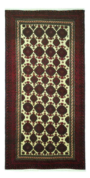 Løber Baluch-tæppe - 193 x 99 cm - flerfarvet