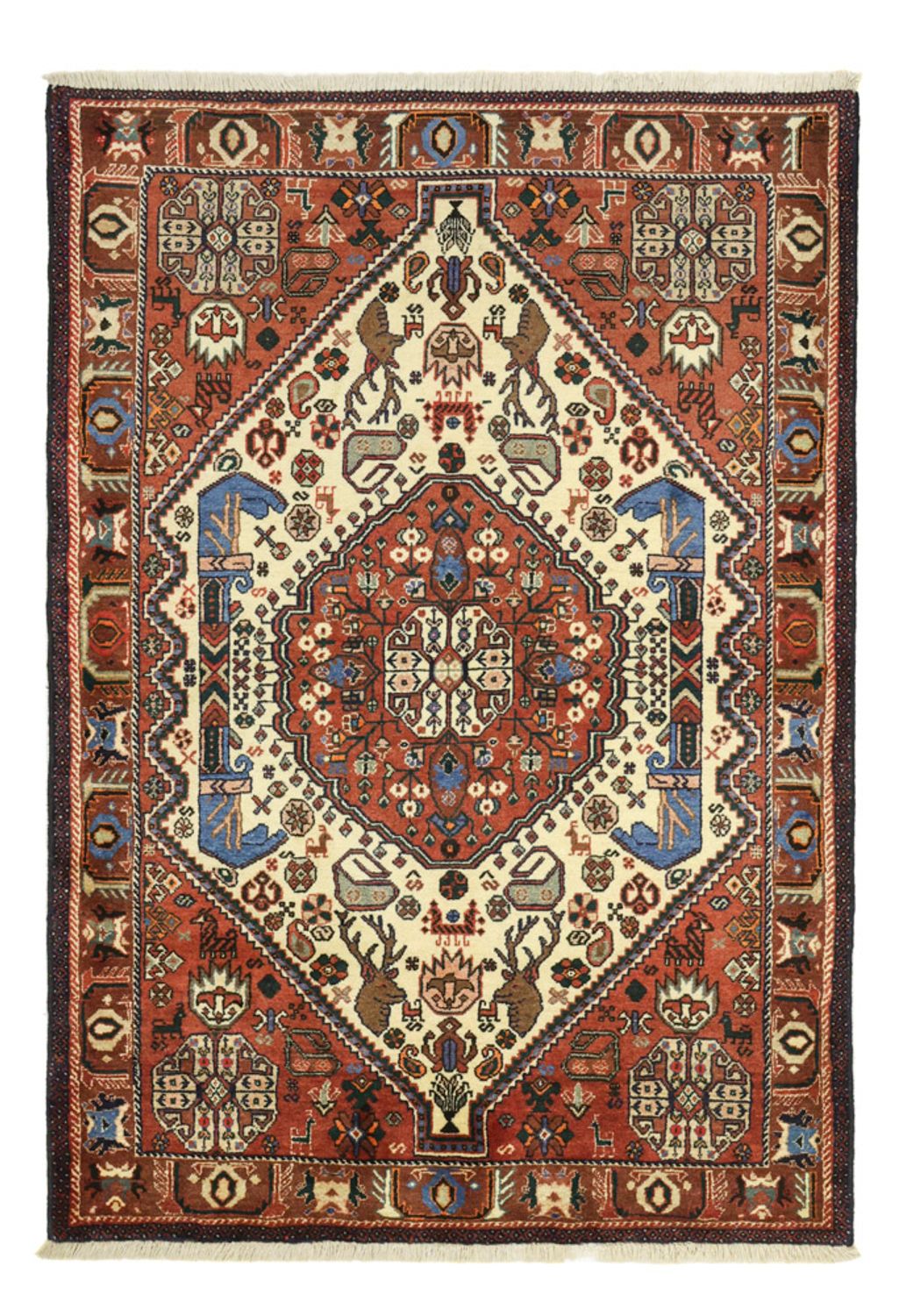 Persisk tæppe - Nomadisk - 153 x 105 cm - beige