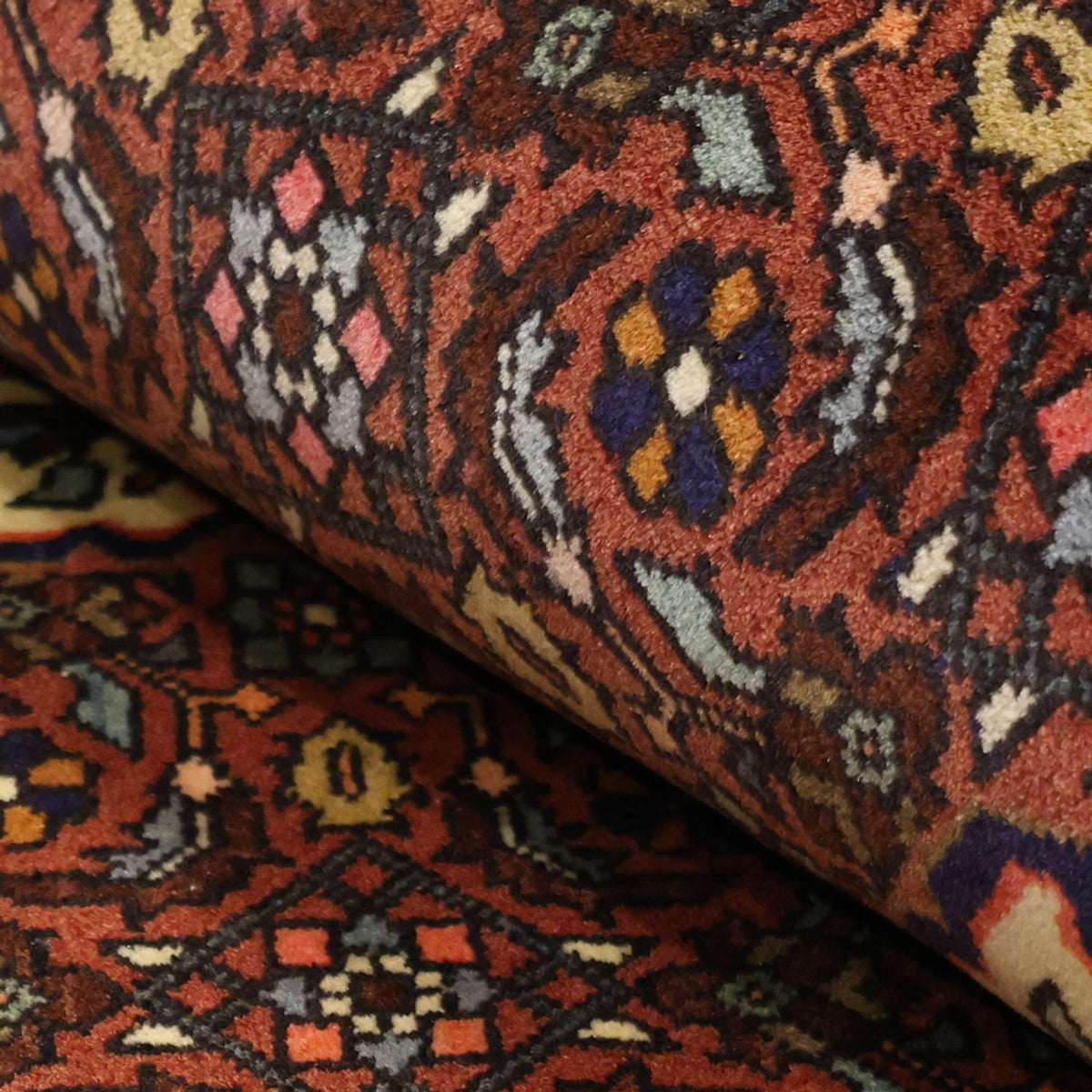 Persisk tæppe - Nomadisk - 152 x 101 cm - mørkerød