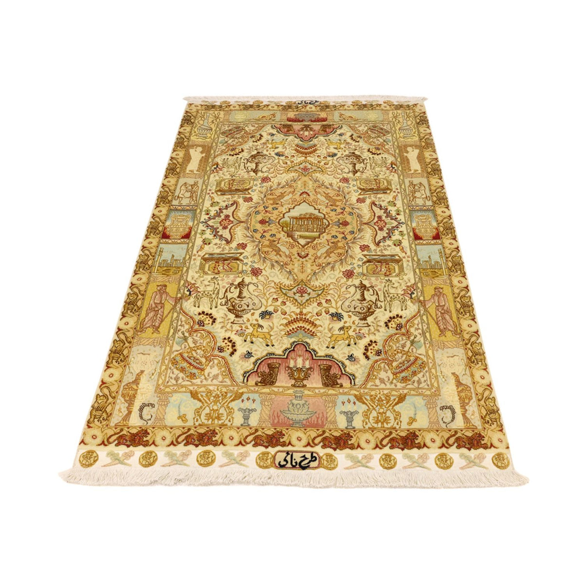 Persisk tæppe - Tabriz - Royal - 160 x 101 cm - beige