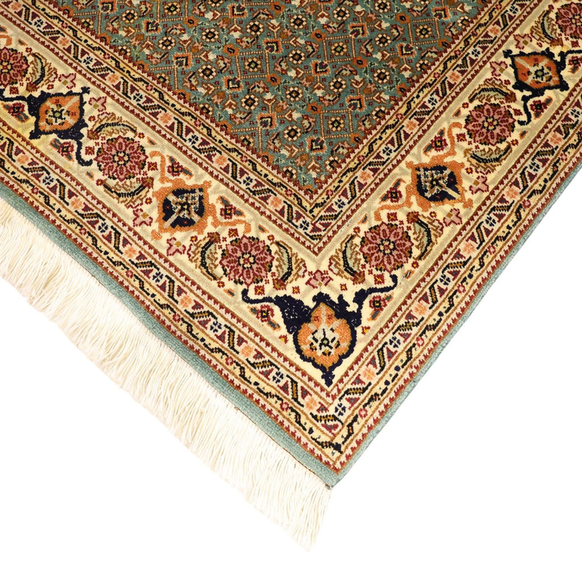 Persisk tæppe - Tabriz - Royal - Royal - 145 x 101 cm - olivengrøn