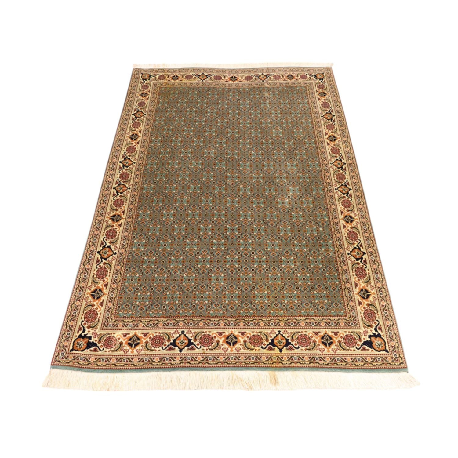 Persisk tæppe - Tabriz - Royal - Royal - 145 x 101 cm - olivengrøn