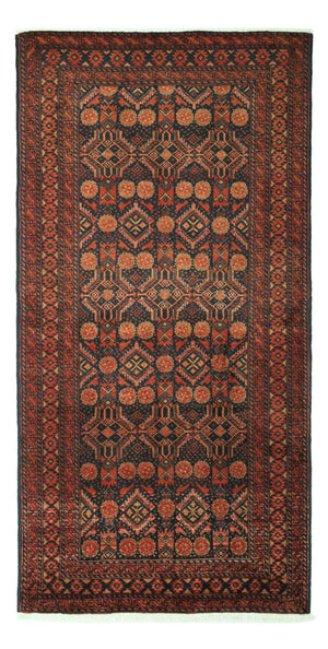 Løber Baluch-tæppe - 198 x 102 cm - mørkerød
