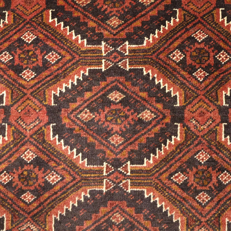 Løber Baluch-tæppe - 192 x 98 cm - mørkerød