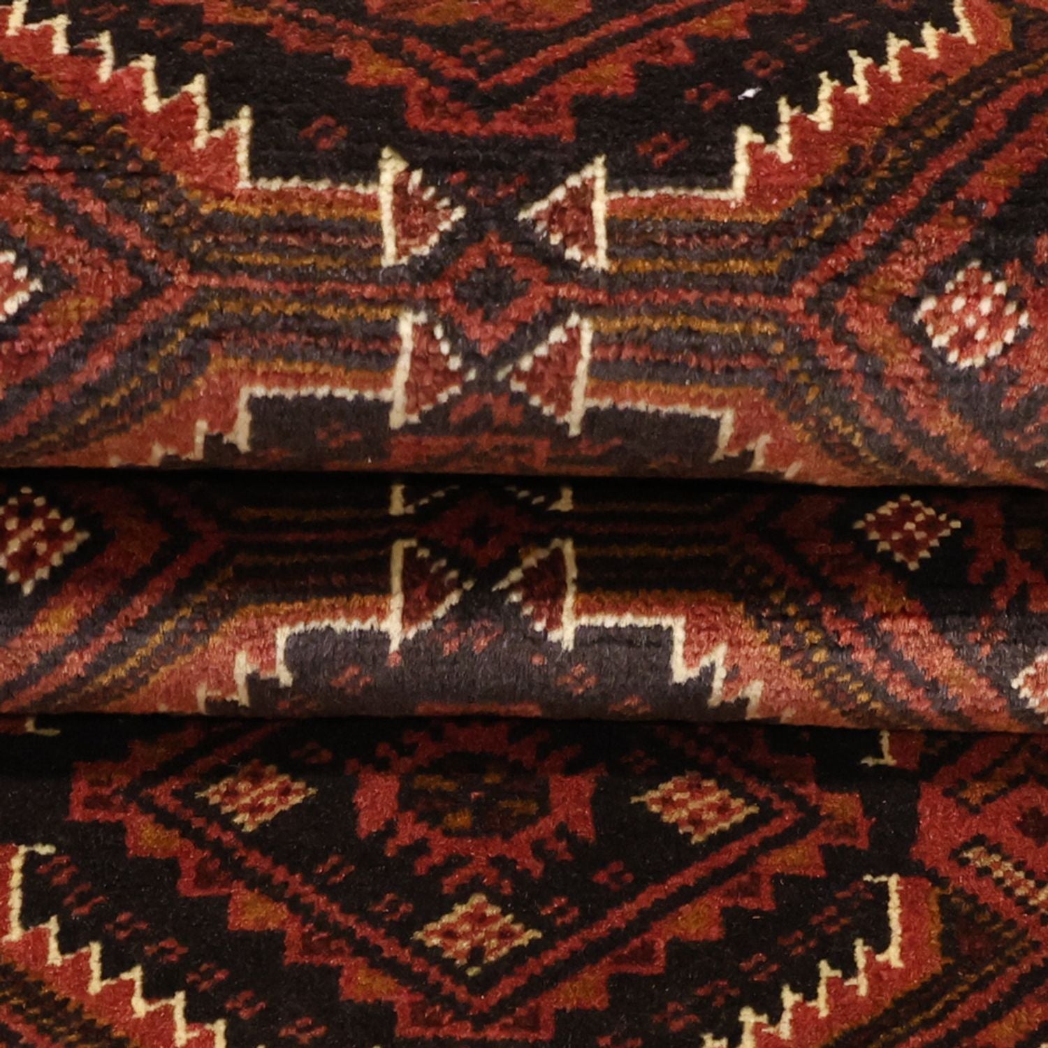 Løber Baluch-tæppe - 192 x 98 cm - mørkerød