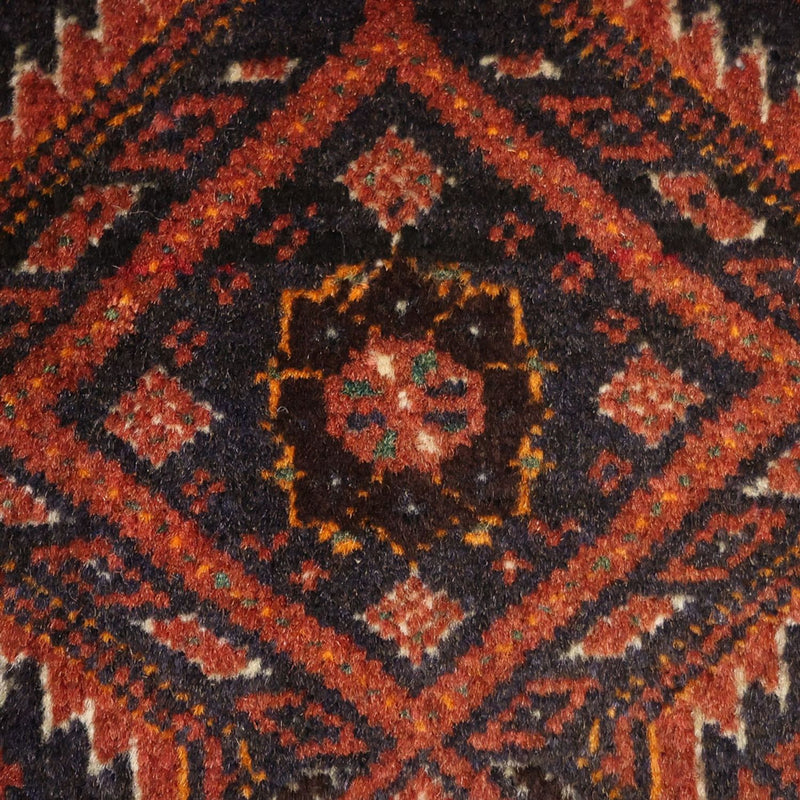 Løber Baluch-tæppe - 194 x 97 cm - mørkerød