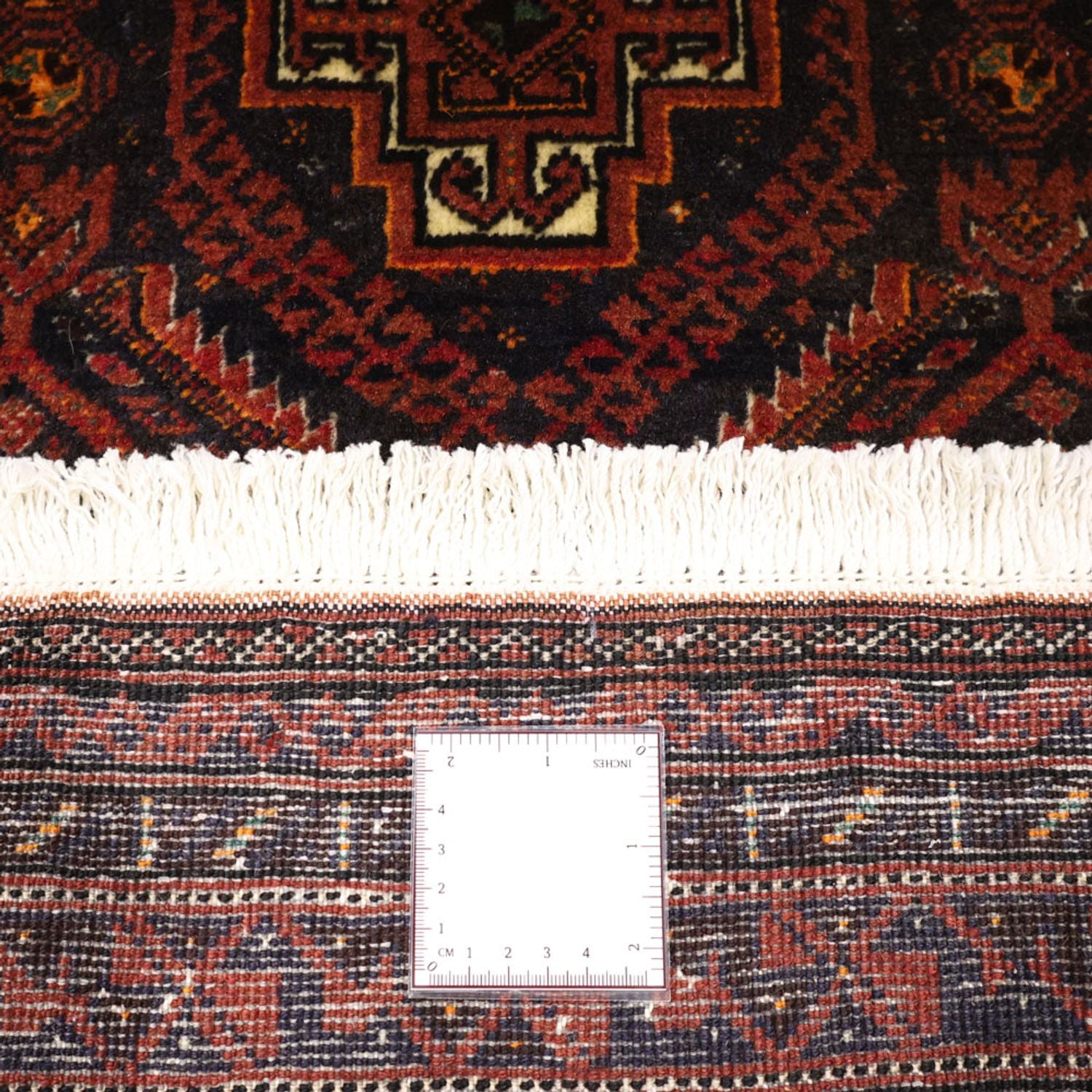 Løber Baluch-tæppe - 194 x 97 cm - mørkerød