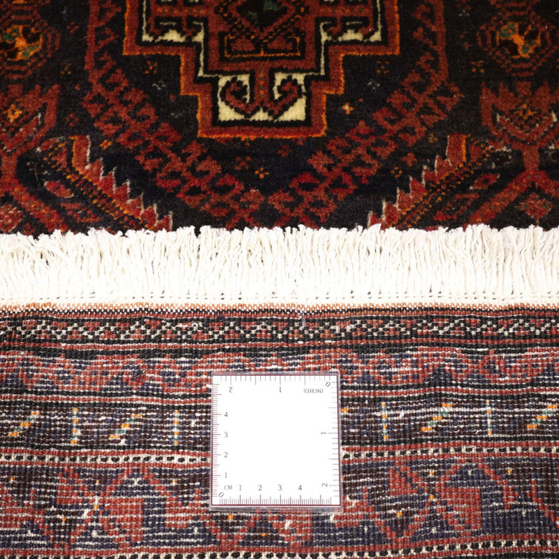 Løber Baluch-tæppe - 194 x 97 cm - mørkerød