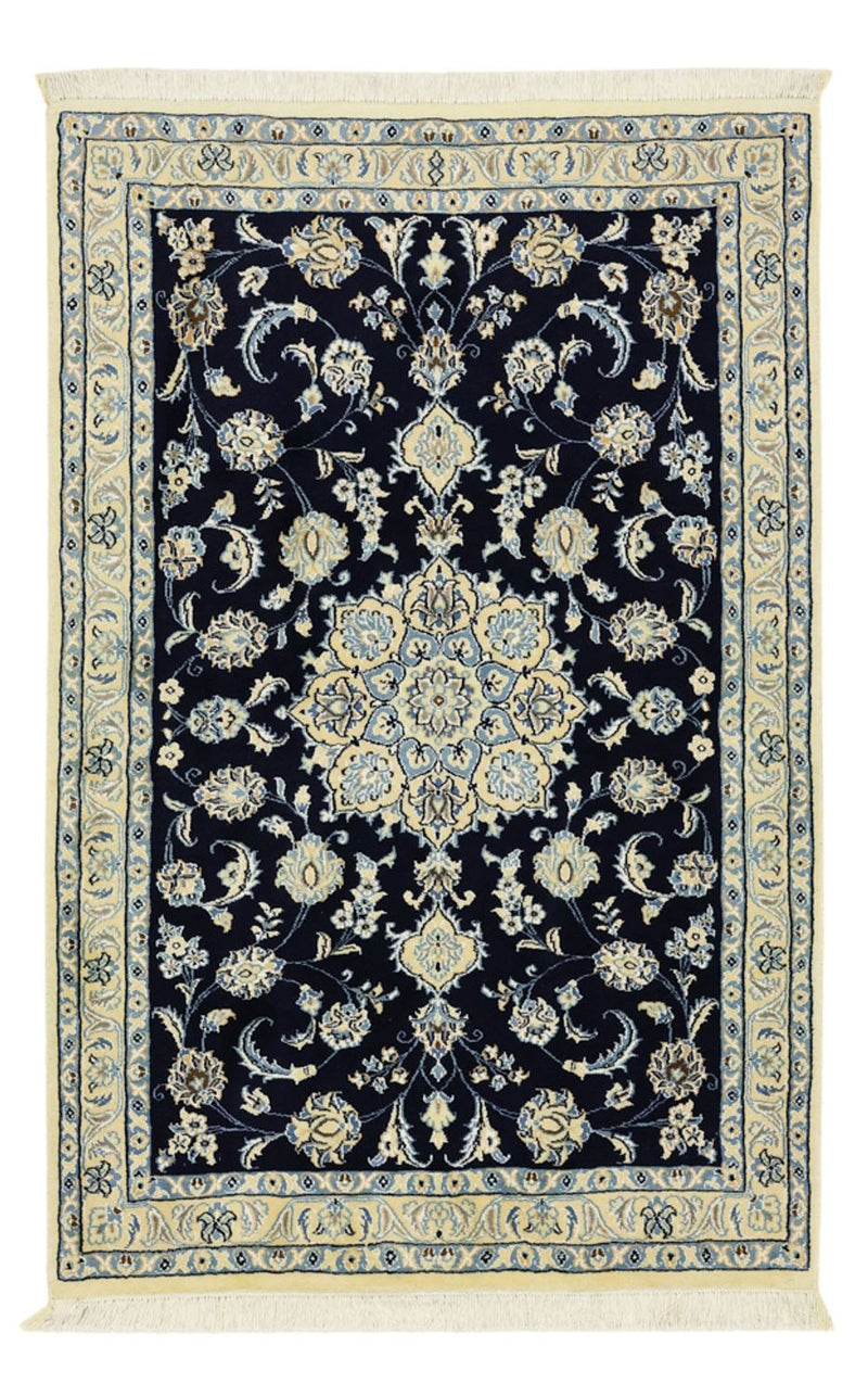 Persisk tæppe - Nain - Royal - 136 x 86 cm - mørkeblå