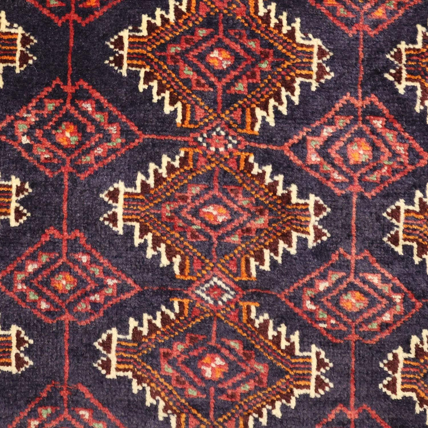 Løber Baluch-tæppe - 197 x 106 cm - mørkerød