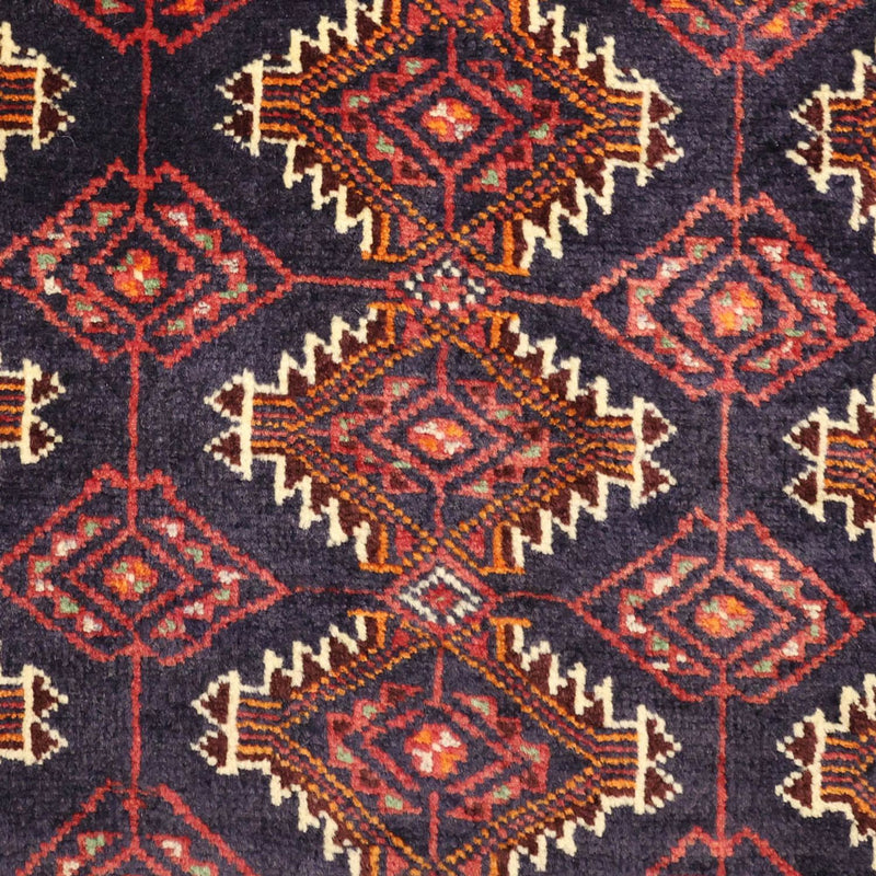 Løber Baluch-tæppe - 197 x 106 cm - mørkerød