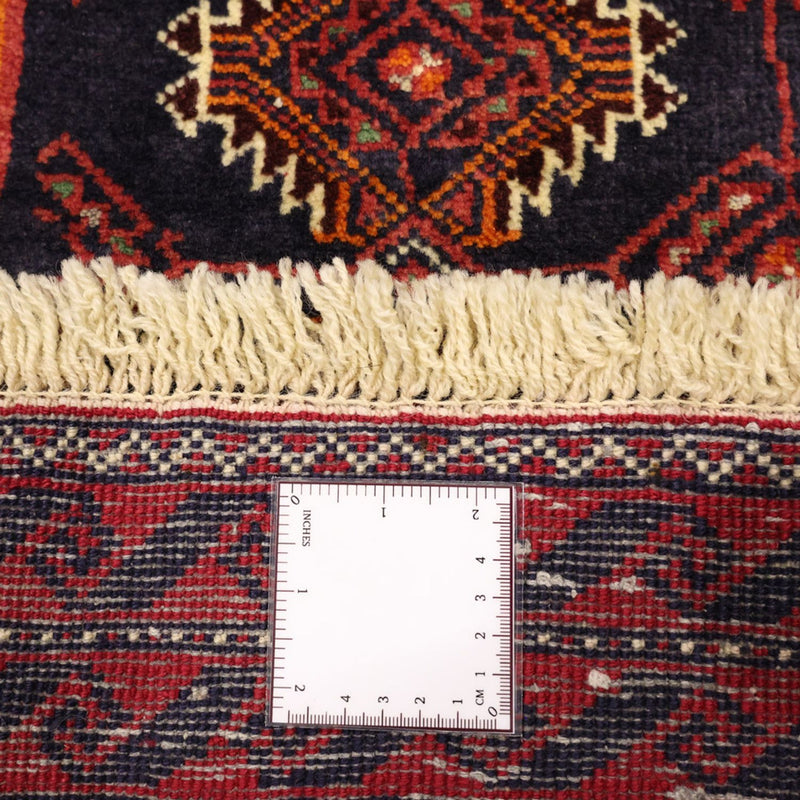 Løber Baluch-tæppe - 197 x 106 cm - mørkerød