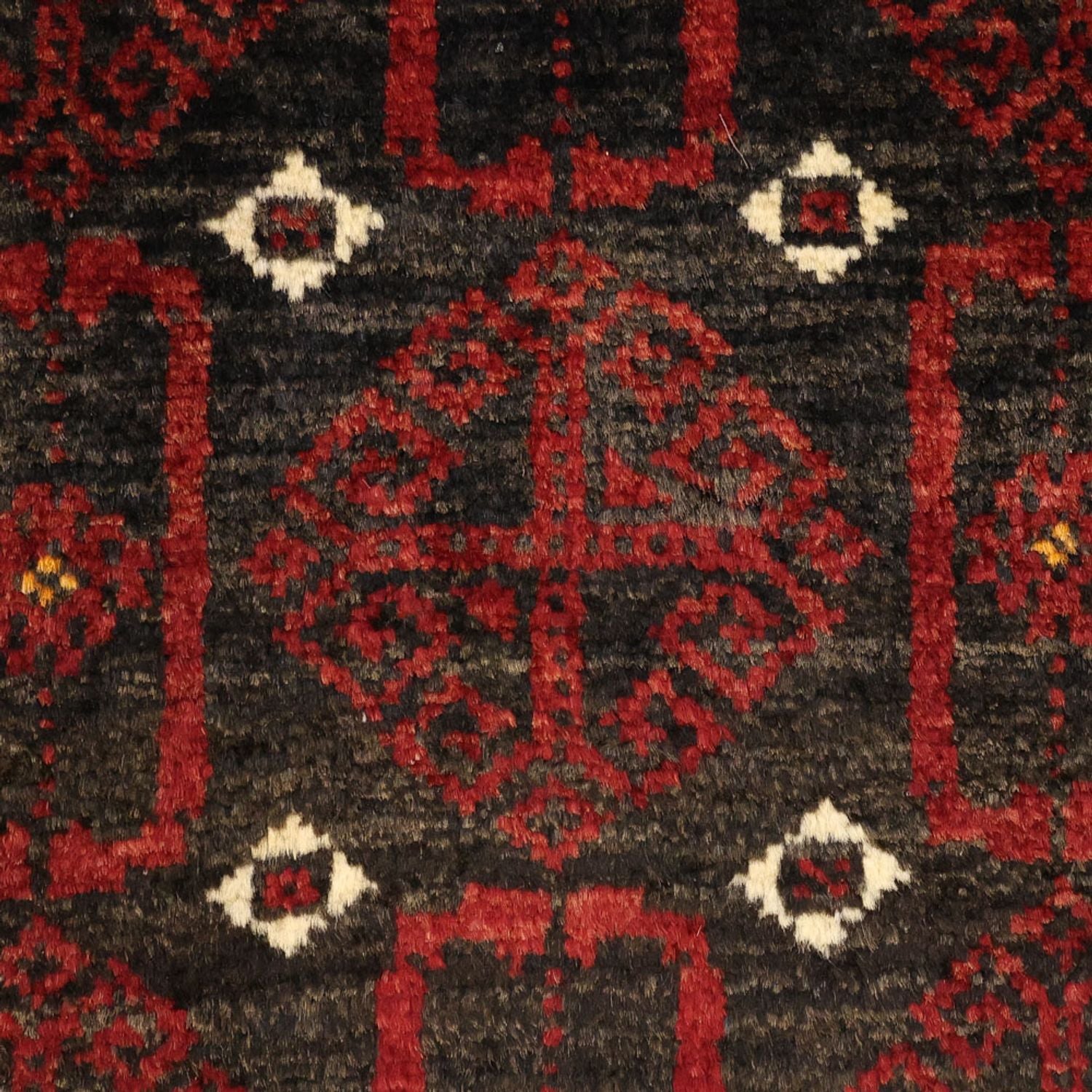 Løber Baluch-tæppe - 196 x 107 cm - mørkerød