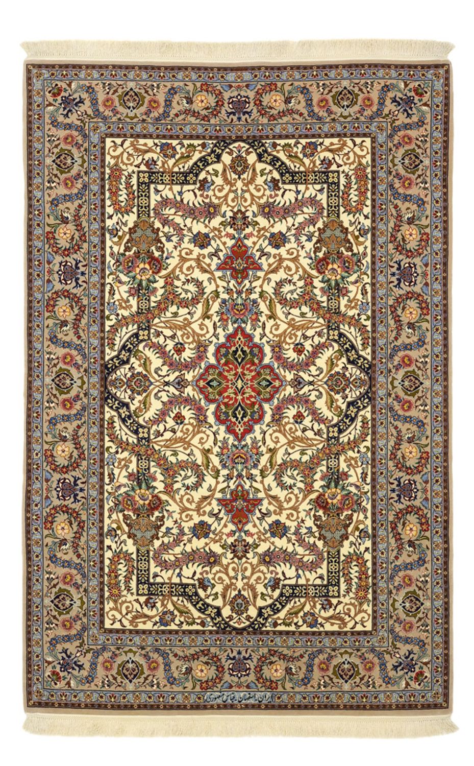 Persisk tæppe - Isfahan - Premium - Halskæde af silke - 171 x 111 cm - beige