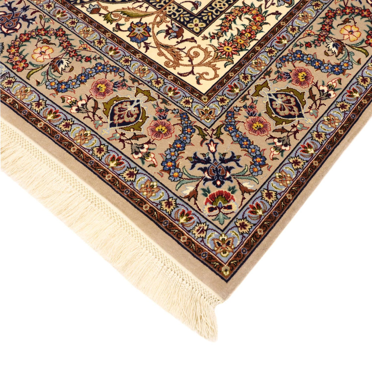 Persisk tæppe - Isfahan - Premium - Halskæde af silke - 171 x 111 cm - beige