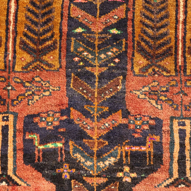 Løber Baluch-tæppe - 212 x 106 cm - mørkerød
