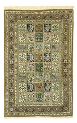 Persisk tæppe - Ghom - Royal - 154 x 102 cm - olivengrøn
