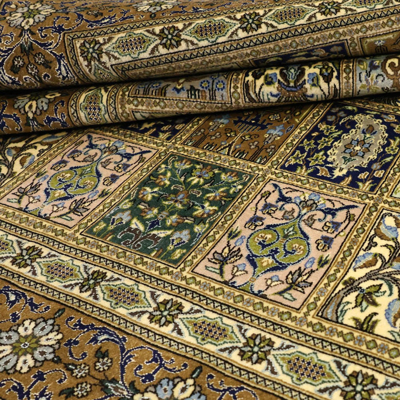 Persisk tæppe - Ghom - Royal - 154 x 102 cm - olivengrøn