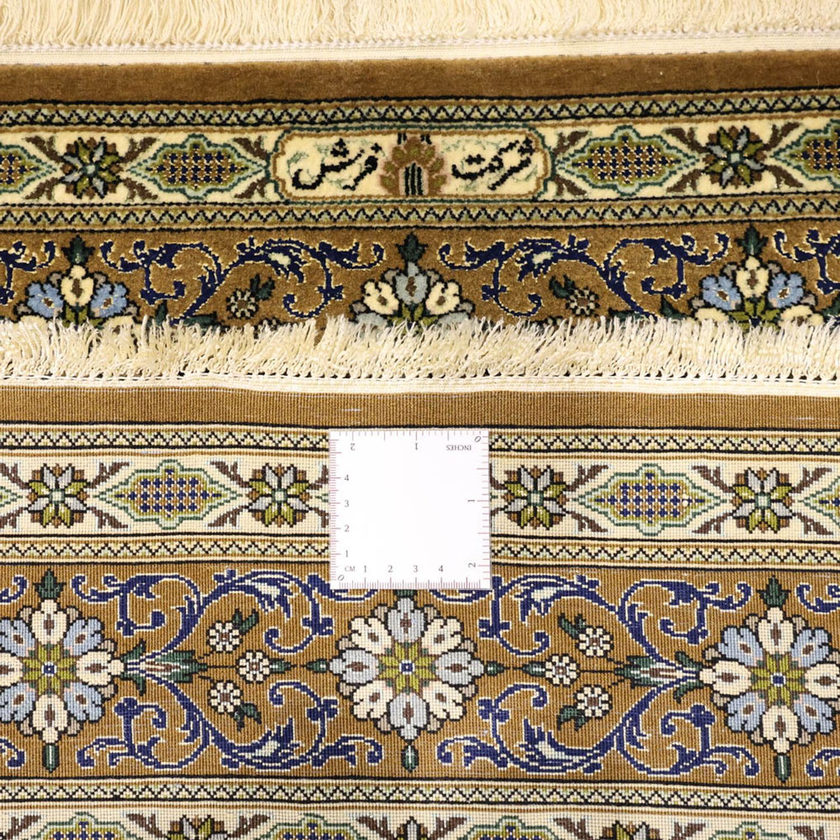 Persisk tæppe - Ghom - Royal - 154 x 102 cm - olivengrøn