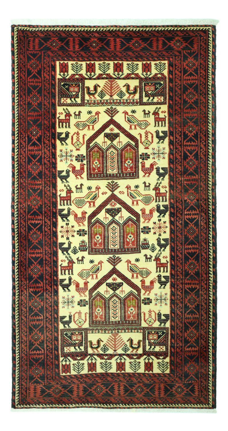 Løber Baluch-tæppe - 196 x 103 cm - beige