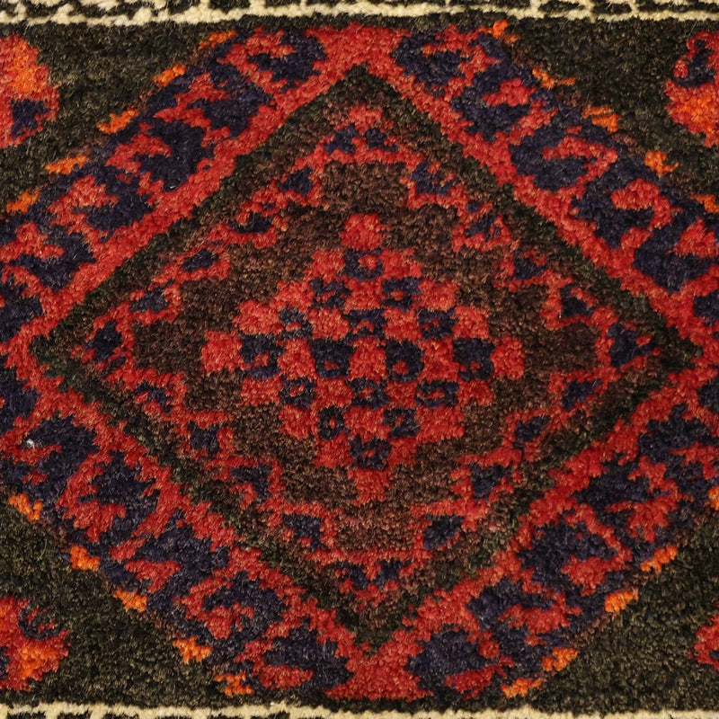 Løber Baluch-tæppe - 194 x 102 cm - mørkerød