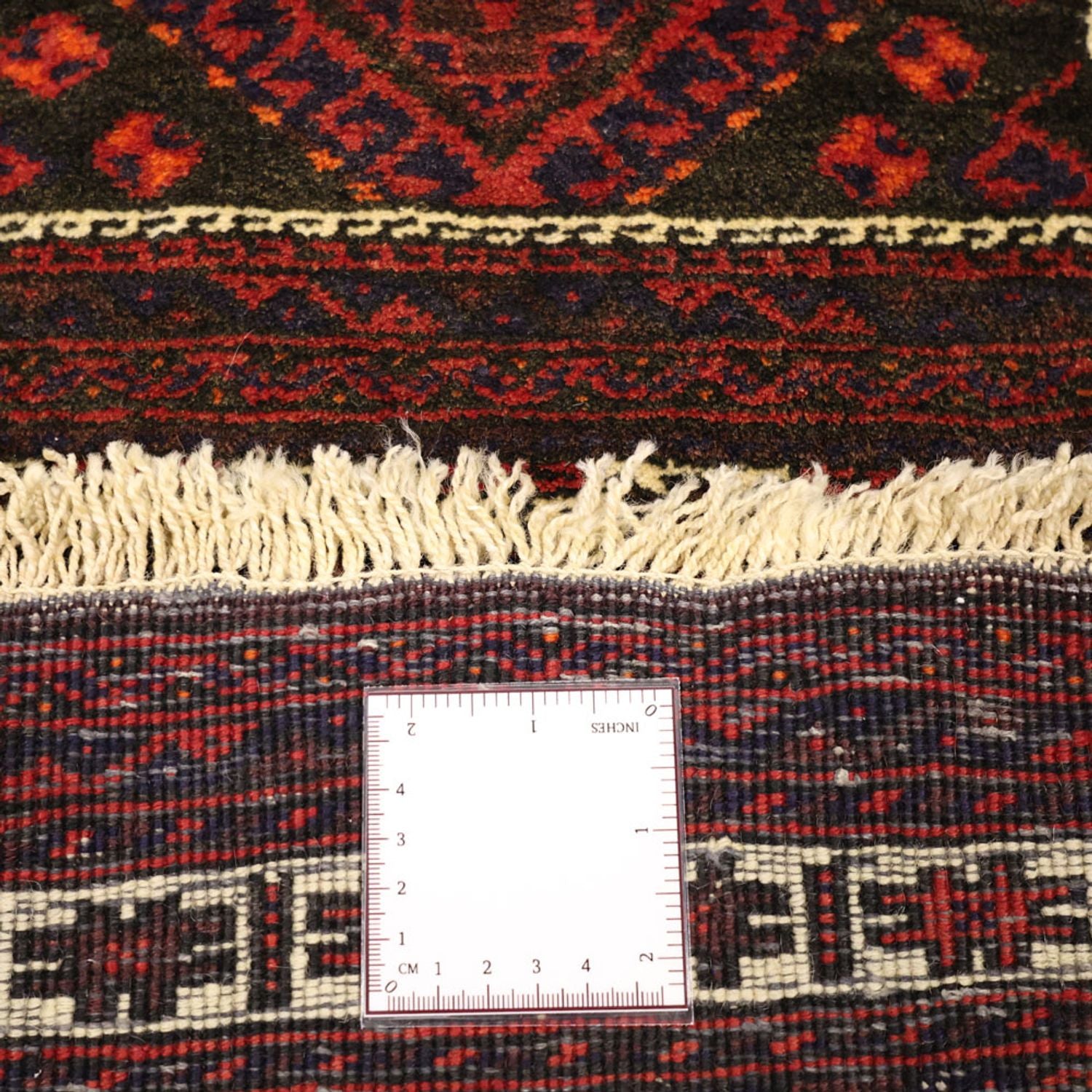 Løber Baluch-tæppe - 194 x 102 cm - mørkerød