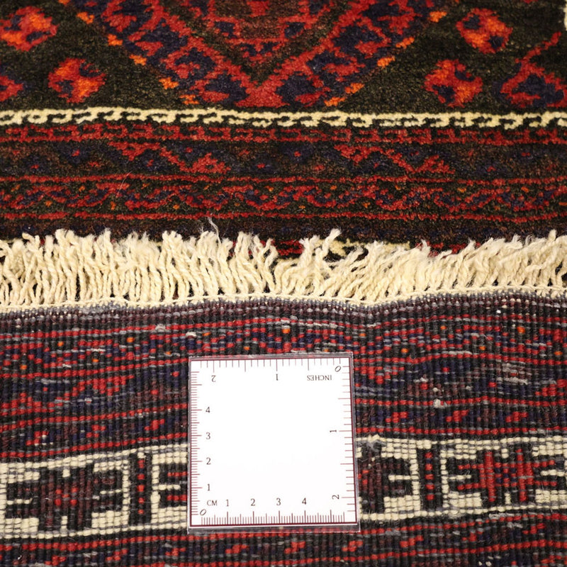 Løber Baluch-tæppe - 194 x 102 cm - mørkerød