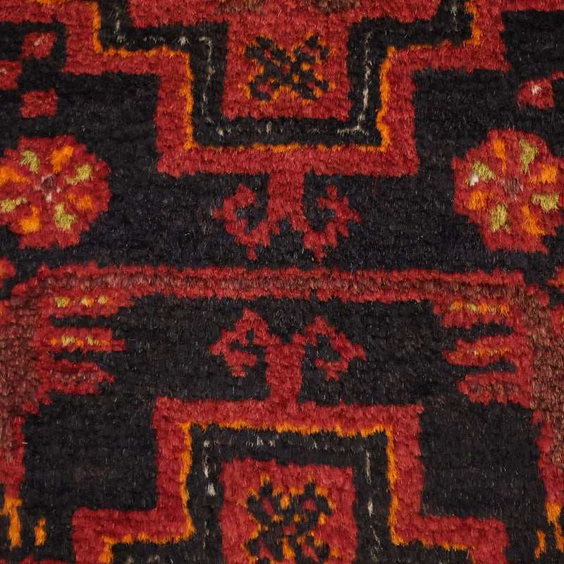 Løber Baluch-tæppe - 192 x 100 cm - mørkerød