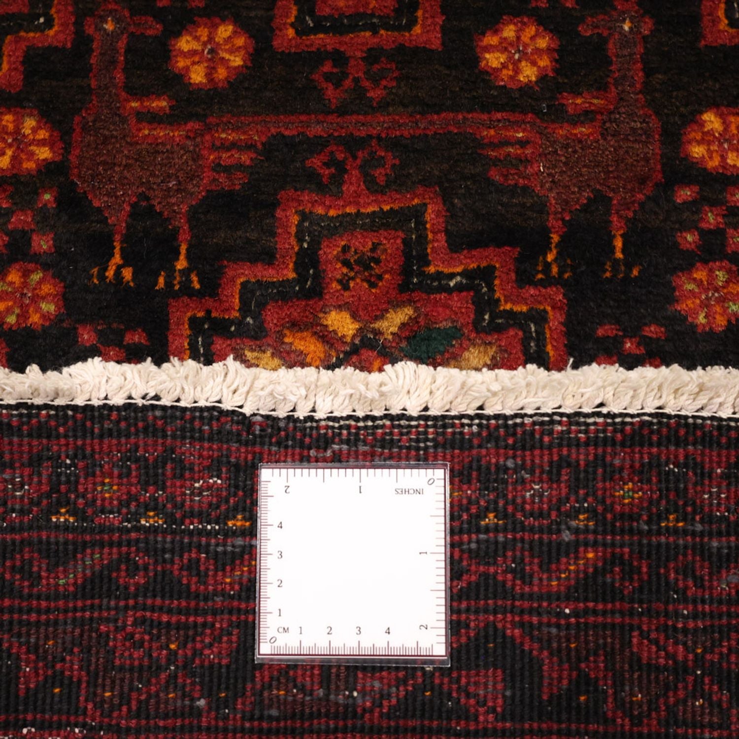 Løber Baluch-tæppe - 192 x 100 cm - mørkerød