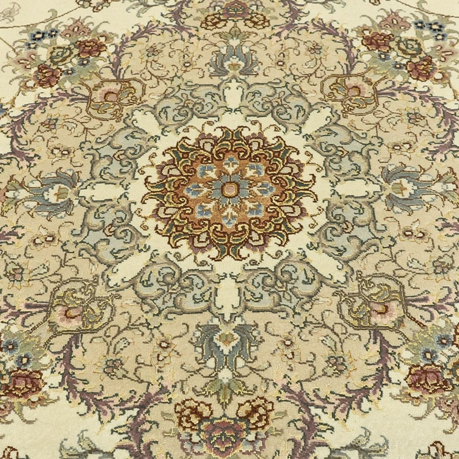 Persisk tæppe - Tabriz - Royal - Halskæde af silke - 219 x 148 cm - beige