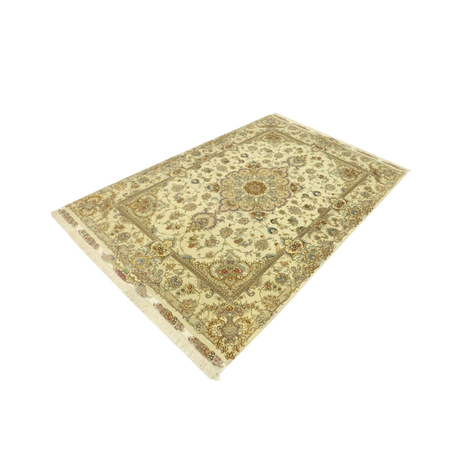 Persisk tæppe - Tabriz - Royal - Halskæde af silke - 219 x 148 cm - beige