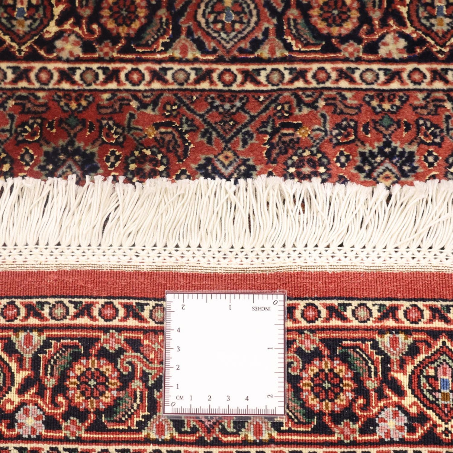 Persisk tæppe - Bijar - 140 x 72 cm - mørkerød
