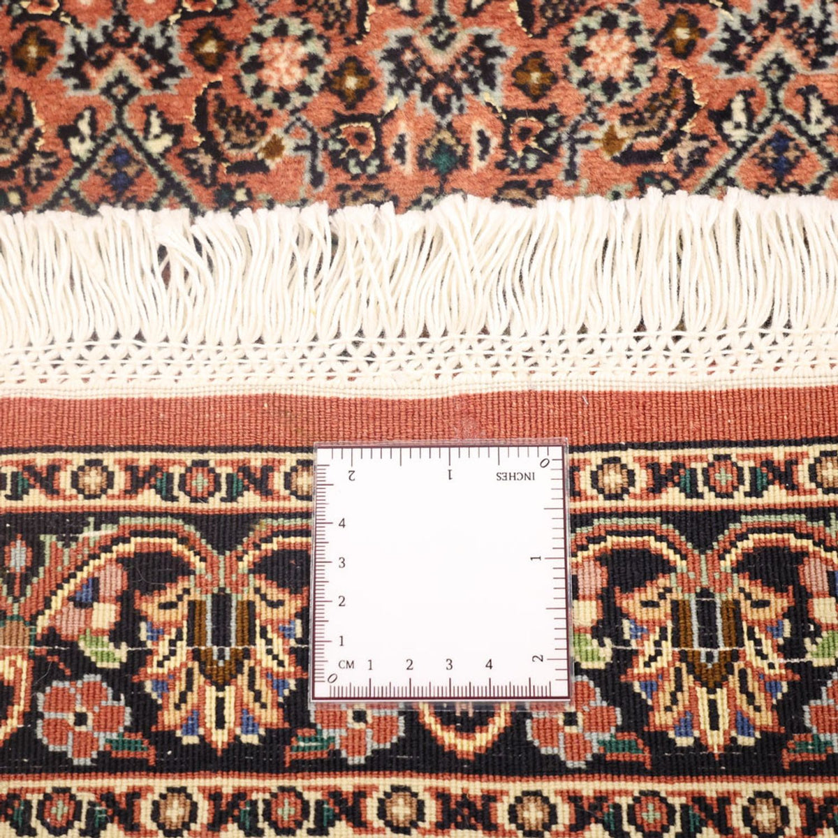 Persisk tæppe - Bijar - 144 x 70 cm - mørkerød