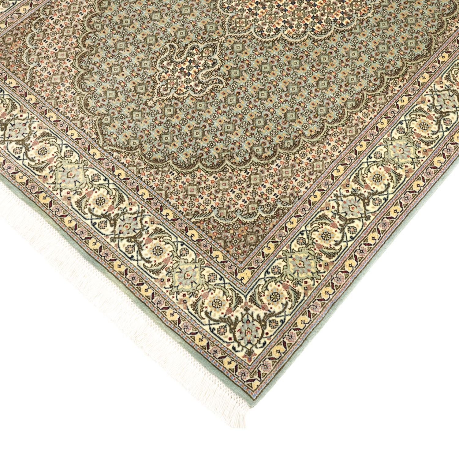 Persisk tæppe - Tabriz - Royal - 153 x 101 cm - olivengrøn