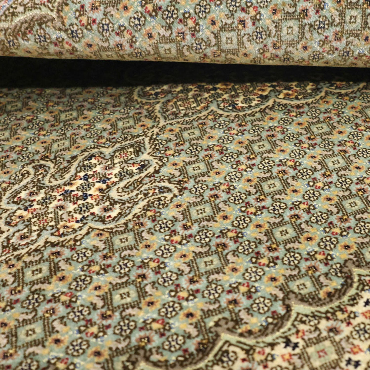 Persisk tæppe - Tabriz - Royal - 153 x 101 cm - olivengrøn