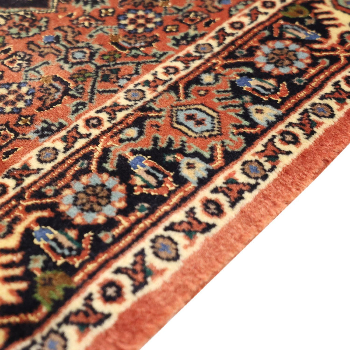 Persisk tæppe - Bijar - 140 x 68 cm - mørkerød