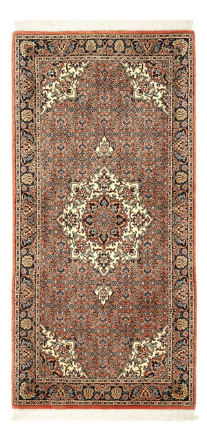 Persisk tæppe - Bijar - 145 x 73 cm - mørkerød